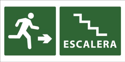 led senaletica escape escaleras icono derecha 1