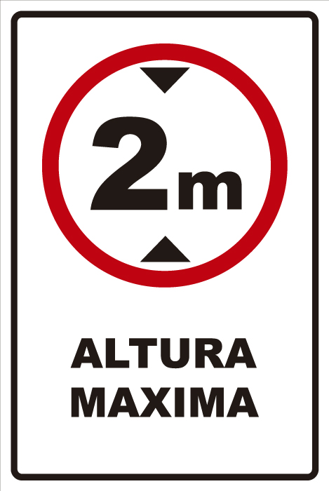 señaletica transito altura maxima 2 1