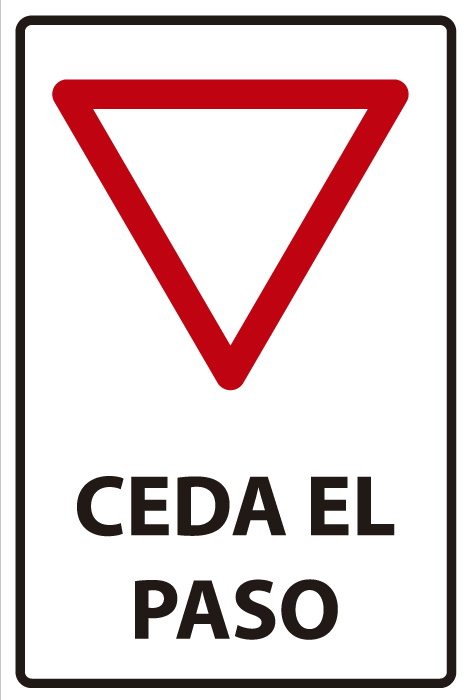 Señalética de tránsito CEDA EL PASO-Signshop | Seguridad