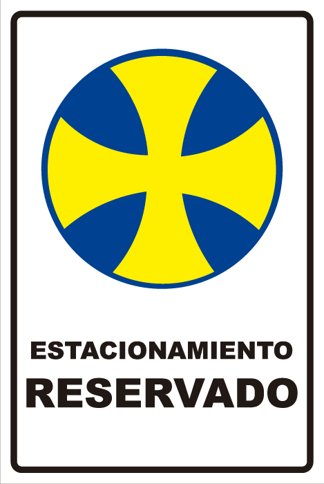 Señalética de tránsito ESTACIONAMIENTO RESERVADO-Signshop