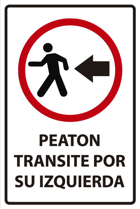 señaletica transito peaton transite izquierda 1