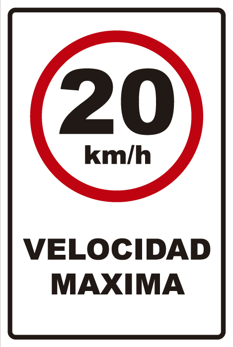señaletica transito velocidad maxima 20km 1