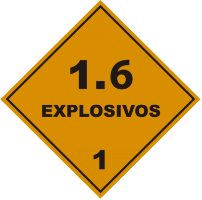 Señalética de sustancias peligrosas 1.6 explosivos 1