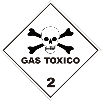 Señalética de sustancias peligrosas gas tóxico 2