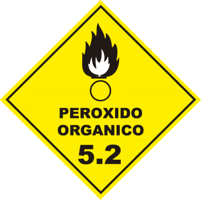 Señalética de sustancias peligrosas peróxido orgánico 5.2