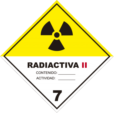Señalética de sustancias peligrosas radiactiva 2