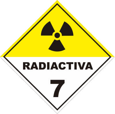 Señalética de sustancias peligrosas radiactiva 7