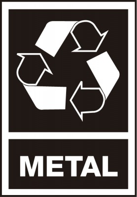 Señalética reciclables metal