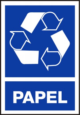 Señalética reciclables papel