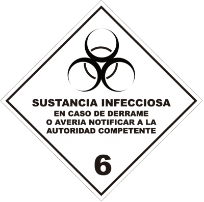 Señalética de sustancias peligrosas sustancia infecciosa