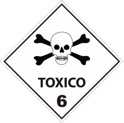 Señalética de sustancias peligrosas tóxico 6