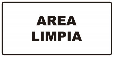 señaletica area limpia