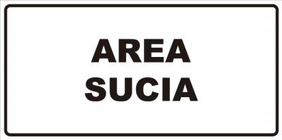 señaletica area sucia