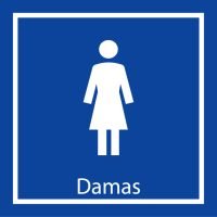 Señalética de edificios baño damas