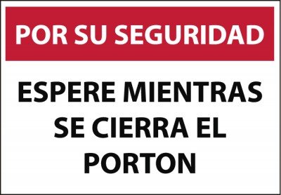 señaletica cierre porton