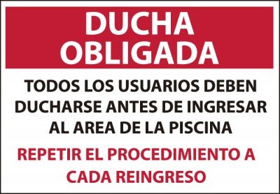 señaletica ducha obligada