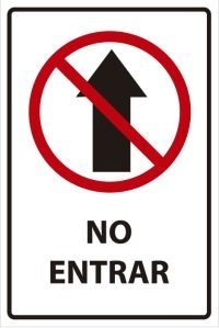 señaletica transito no entrar