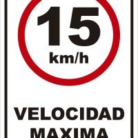 señaletica transito velocidad maxima 15km