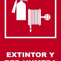 Señalética de seguridad extintor y red húmeda