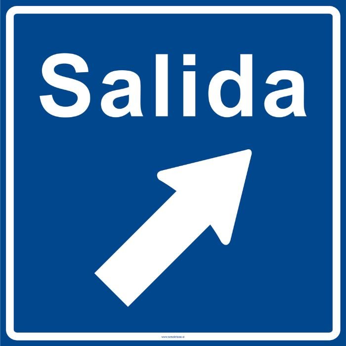 Señalética informativa Salida